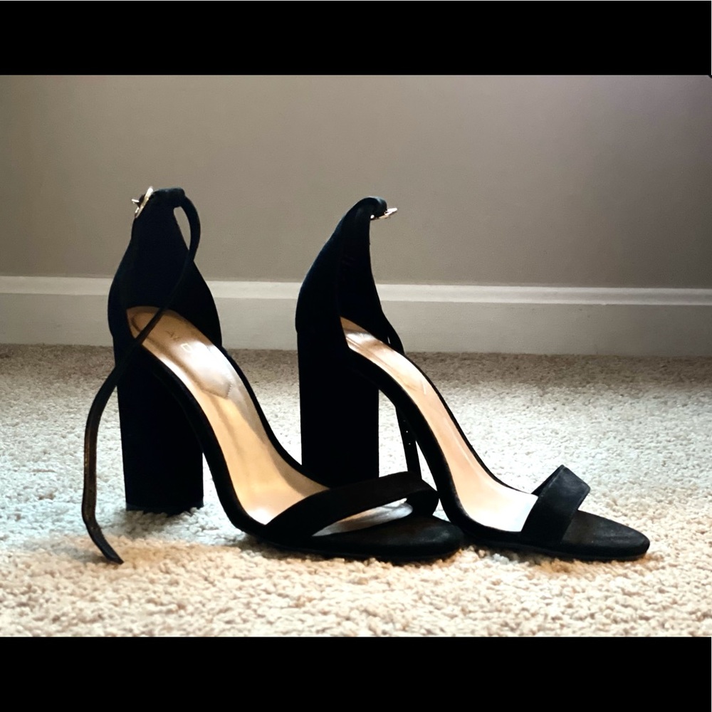 Black ALDO strappy heels